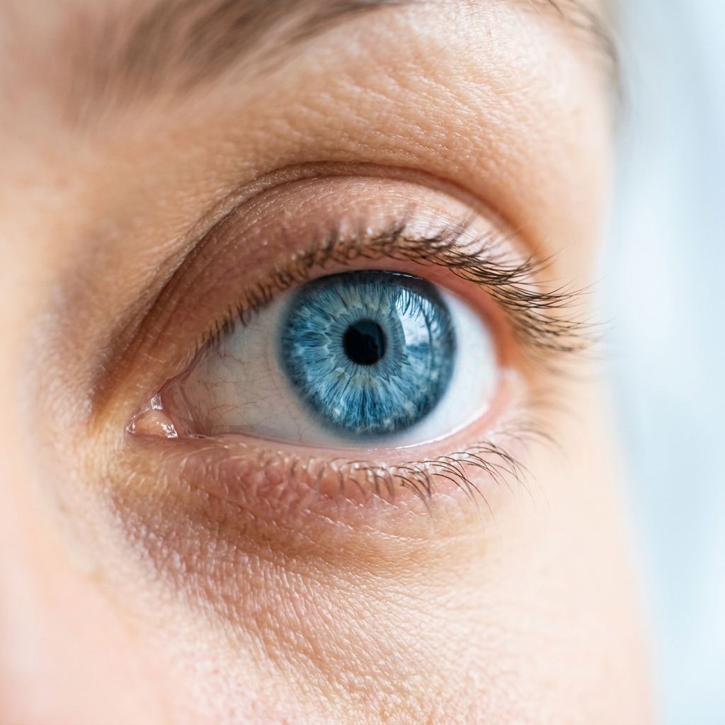 Close-up of a serene human eye
